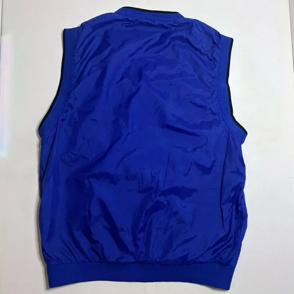 Rawlings Men's Sport Water Repellent Windbreaker Vest Pockets Golf Hiking VTG